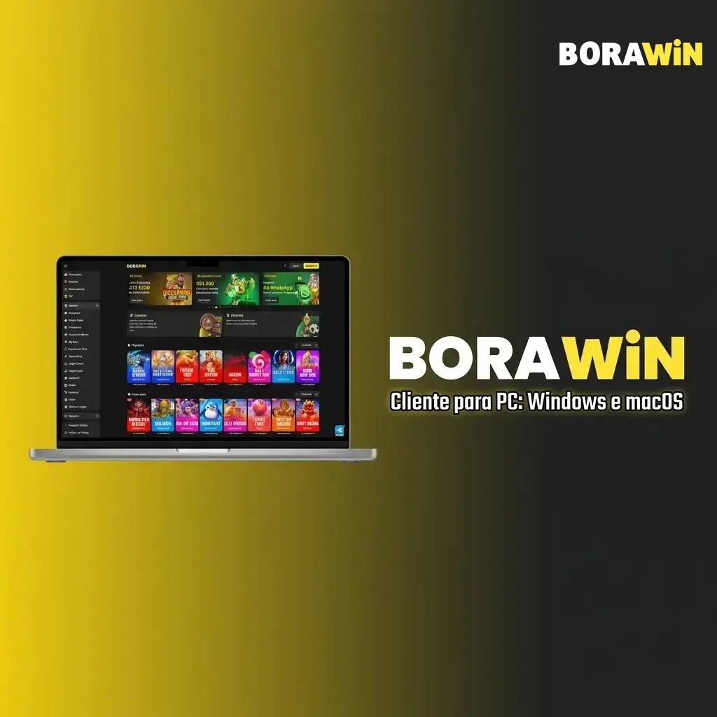 Acesse a BoraWin pelo navegador no Windows ou macOS com suporte a Chrome, Firefox, Edge e Safari.