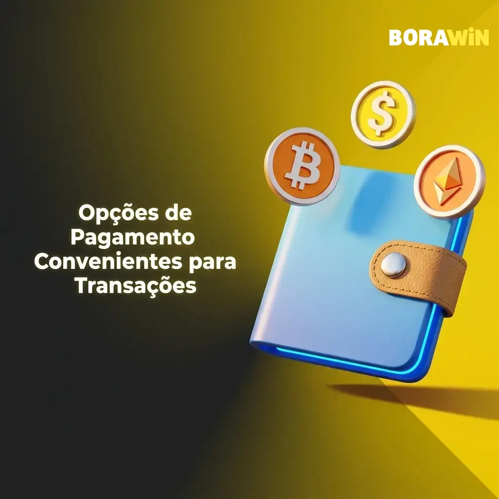 Métodos de pagamento BoraWin: Pix, Bitcoin, Ethereum, USDT e mais criptomoedas para brasileiros.