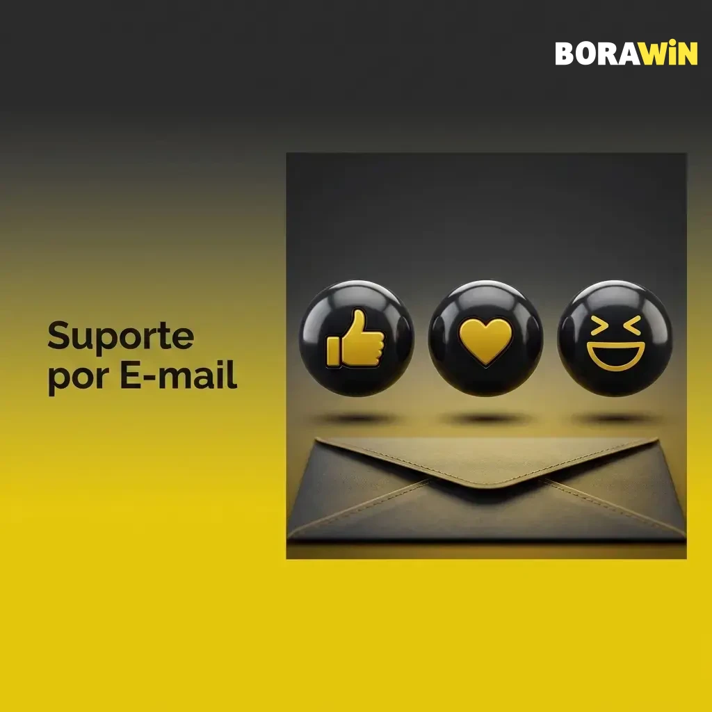 Suporte por e-mail da BoraWin: envio de documentos, reclamações e dúvidas com resposta em até 48 horas úteis.