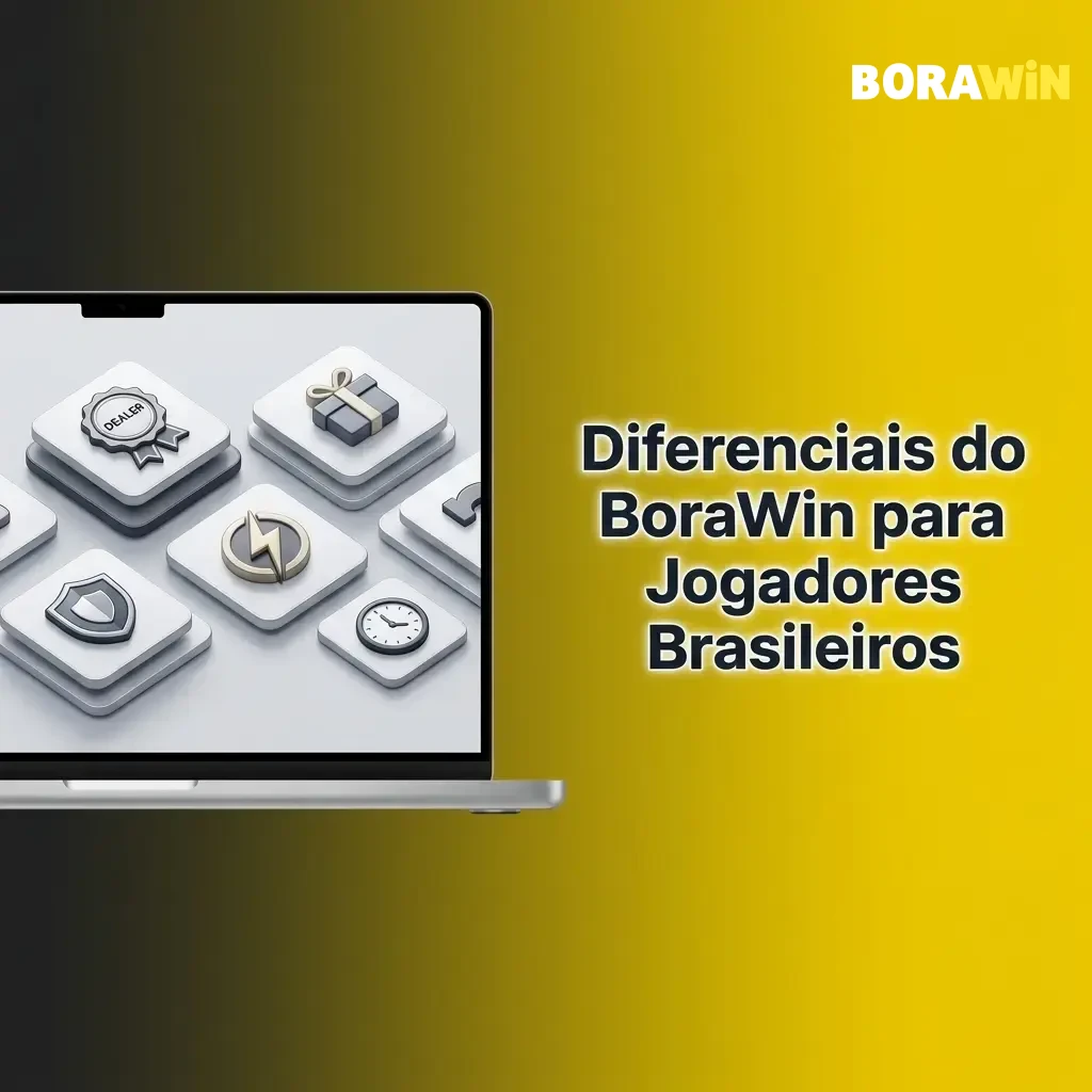 Diferenciais do BoraWin: Pix 24h, app mobile, suporte em português e segurança SSL para jogadores brasileiros.