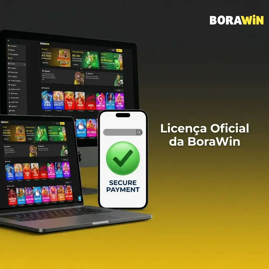 Licença oficial da BoraWin garantindo operações regulamentadas e seguras para apostas e cassino online no Brasil.
