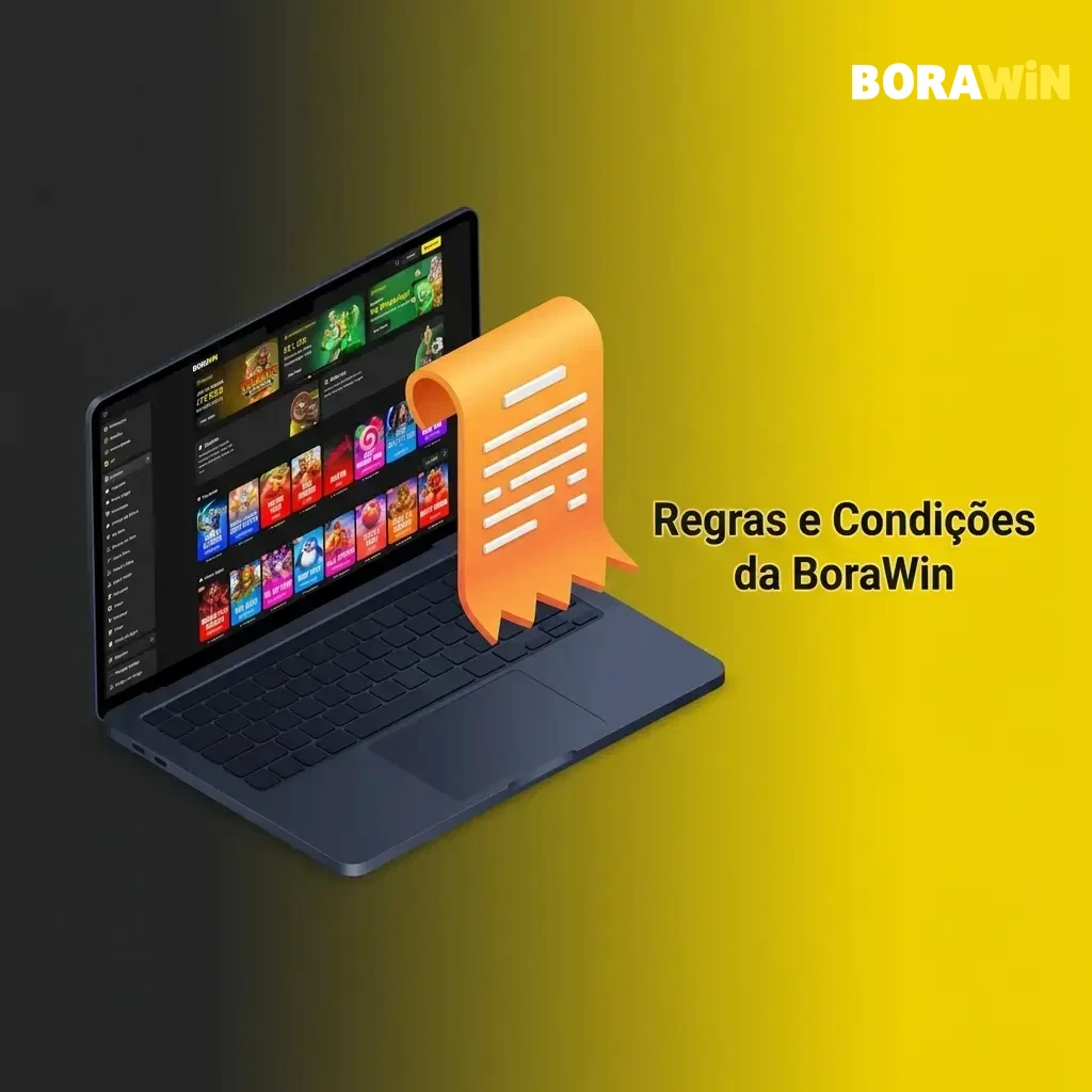 Regras e condições da BoraWin: idade mínima, verificação de identidade e uso de promoções explicados.