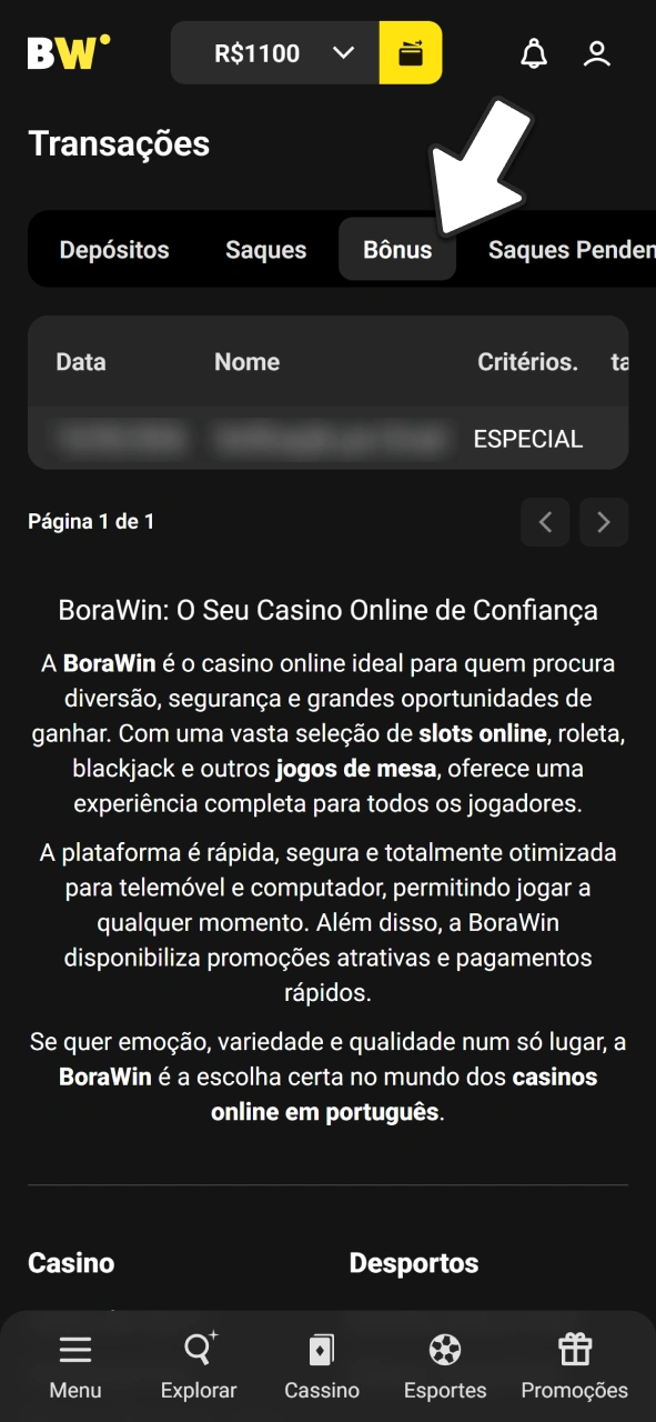 Veja o passo a passo de como ativar as promoções exclusivas na sua conta BoraWin.
